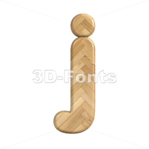 Ash wood alphabet character J - Lowercase 3d font - 3D Fonts Collections | Top Quality Letters, Numbers and Symbols !