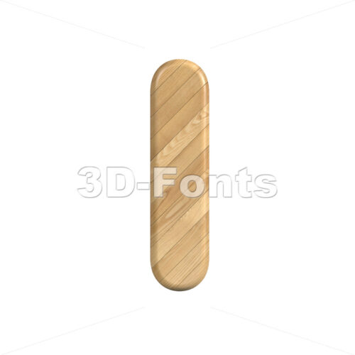 small wooden letter L - Lowercase 3d character - 3D Fonts Collections | Top Quality Letters, Numbers and Symbols !