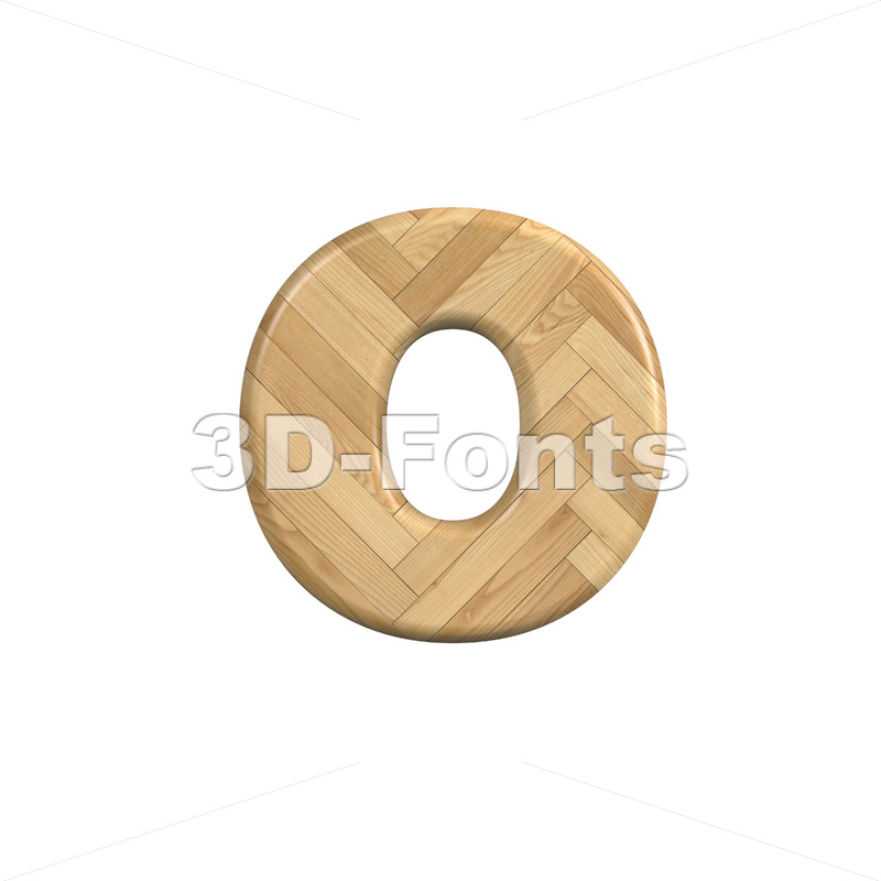 wooden parquet font O - Small 3d letter - 3D Fonts Collections | Top Quality Letters, Numbers and Symbols !