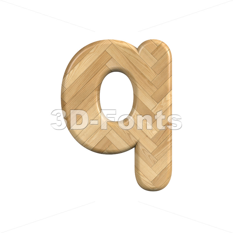 wooden alphabet font Q - Lower-case 3d letter - 3D Fonts Collections | Top Quality Letters, Numbers and Symbols !