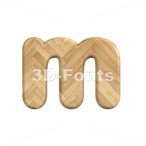 wooden parquet 3d font M - Lowercase 3d letter - 3D Fonts Collections | Top Quality Letters, Numbers and Symbols !