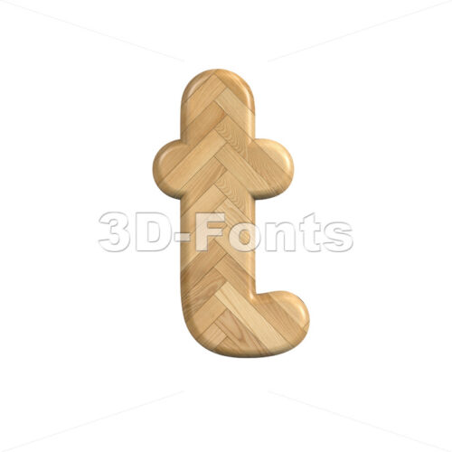 wooden parquet character T - Lower-case 3d letter - 3D Fonts Collections | Top Quality Letters, Numbers and Symbols !