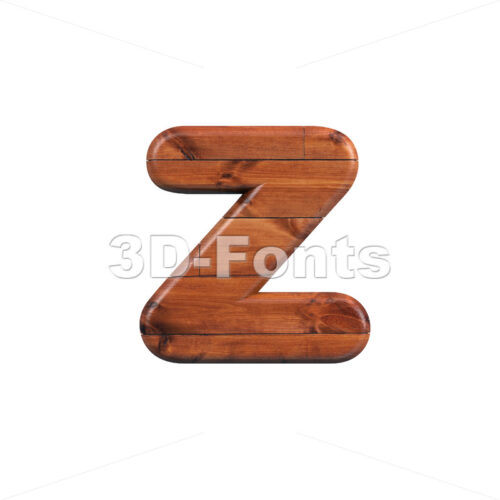 wood 3d character Z - Lower-case 3d font - 3D Fonts Collections | Top Quality Letters, Numbers and Symbols !