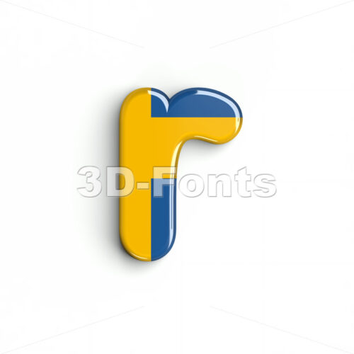 Small sweden character R - Lower-case 3d letter - 3D Fonts Collections | Top Quality Letters, Numbers and Symbols !