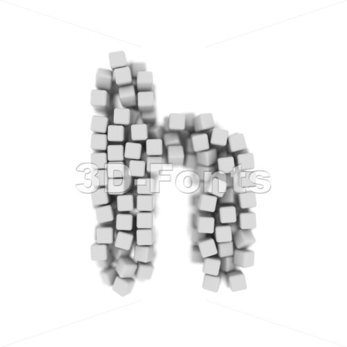 box font H - Lower-case 3d letter - 3D Fonts Collections | Top Quality Letters, Numbers and Symbols !