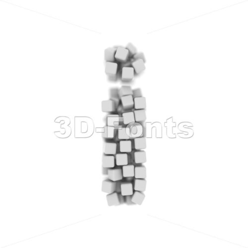 block alphabet letter I - Small 3d character - 3D Fonts Collections | Top Quality Letters, Numbers and Symbols !