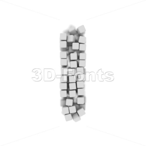 small voxel letter L - Lowercase 3d character - 3D Fonts Collections | Top Quality Letters, Numbers and Symbols !