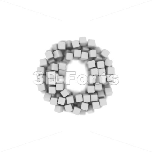 block font O - Small 3d letter - 3D Fonts Collections | Top Quality Letters, Numbers and Symbols !