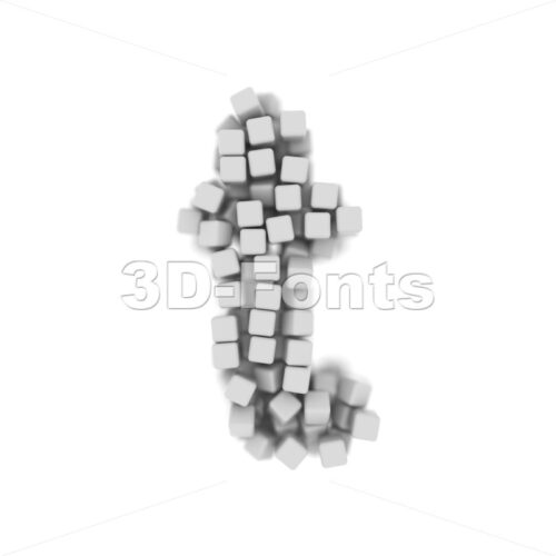 block character T - Lower-case 3d letter - 3D Fonts Collections | Top Quality Letters, Numbers and Symbols !