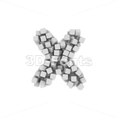 White cube 3d font X - Small 3d letter - 3D Fonts Collections | Top Quality Letters, Numbers and Symbols !