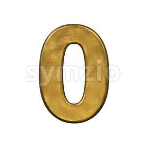 gold number 0 - 3d digit Stock Photo