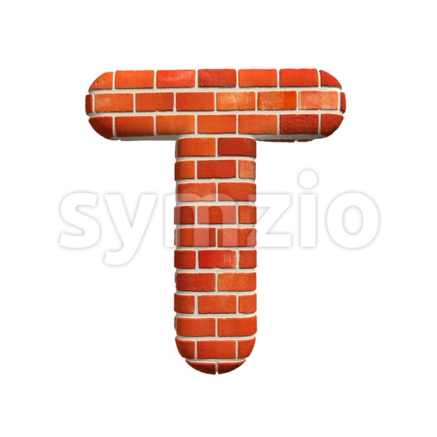 Red brick character T
