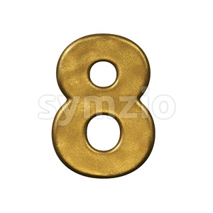 gold digit 8 - 3d number Stock Photo