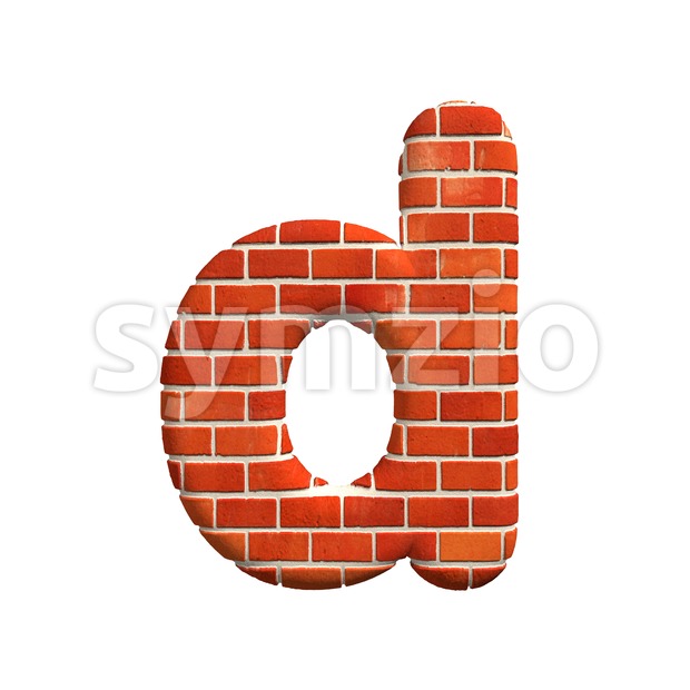 Brick letter D