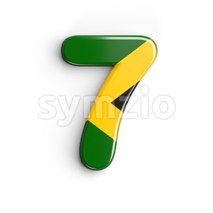 jamaica number 7 - 3d digit Stock Photo
