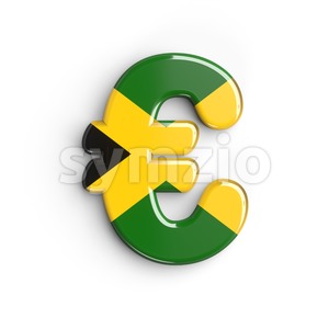 jamaica euro currency sign - 3d business symbol Stock Photo