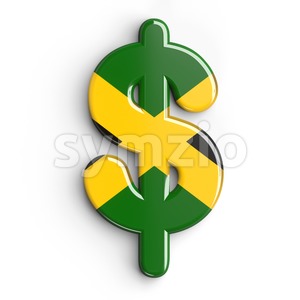 jamaica dollar currency sign - 3d money symbol Stock Photo