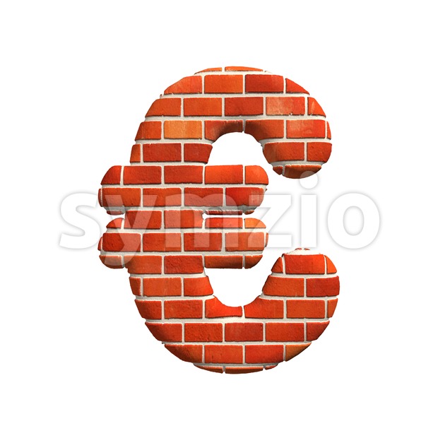 Brick euro currency sign - 3d business symbol Stock Photo
