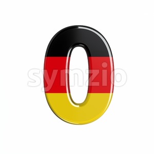 German number 0 - 3d digit Stock Photo