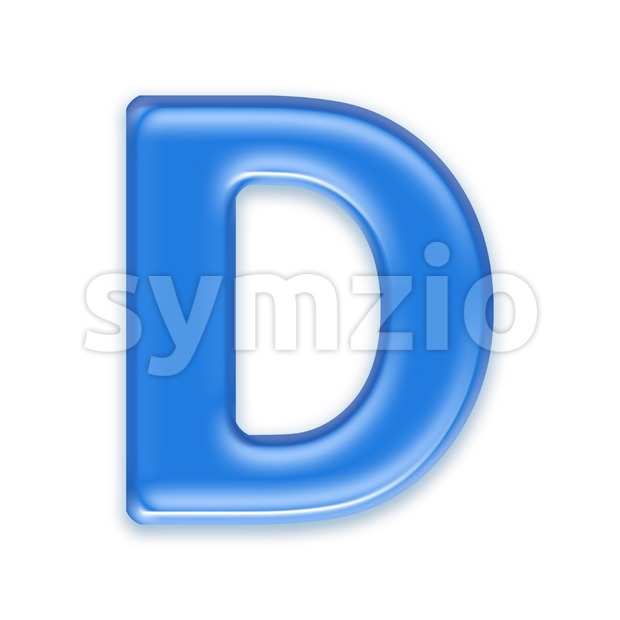 jelly font D - Capital 3d character Stock Photo