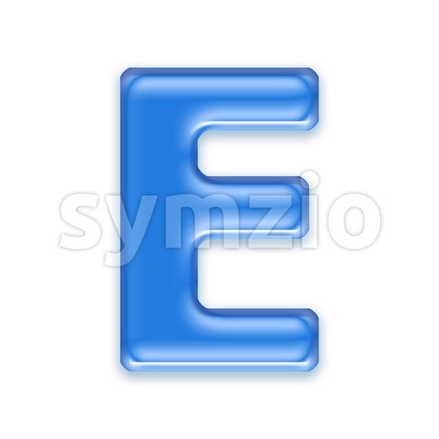 3d Capital character E covered in jelly texture Stock Photo