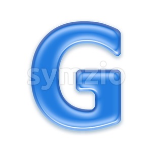Upper-case jelly character G - Capital 3d font Stock Photo