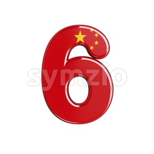 China digit 6 - 3d number Stock Photo