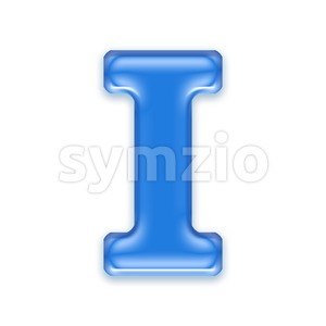 Uppercase jelly font I - Capital 3d letter Stock Photo