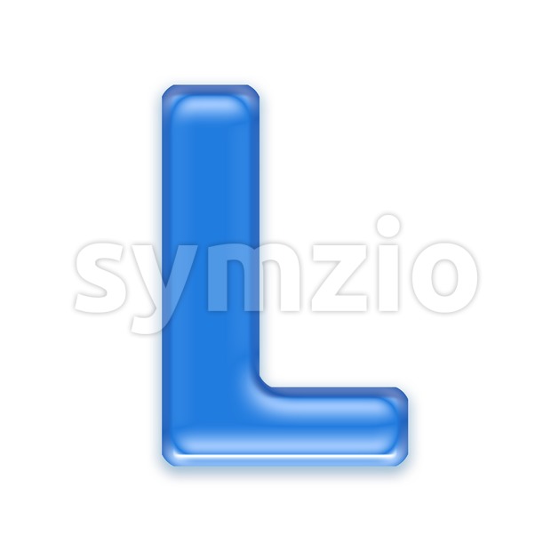 jelly 3d font L - Capital 3d character Stock Photo