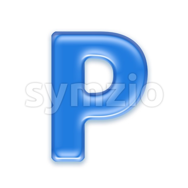 Upper-case jelly character P - Capital 3d font Stock Photo