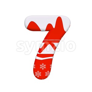 christmas number 7 - 3d digit Stock Photo