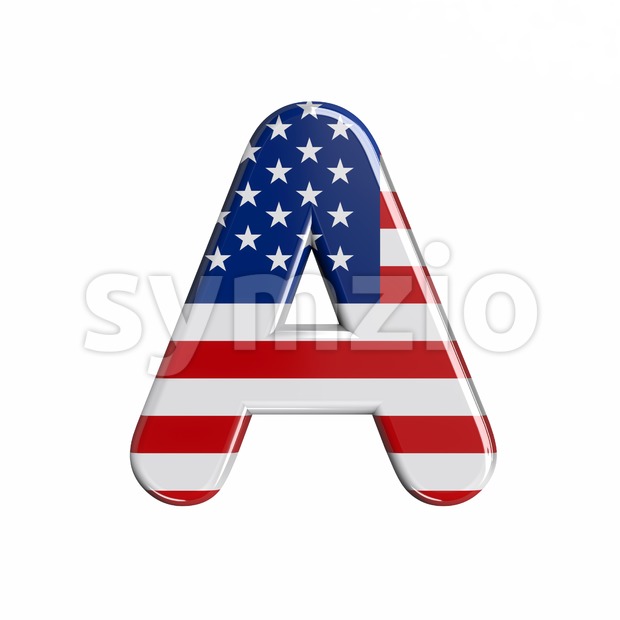 USA letter A - Capital 3d character Stock Photo
