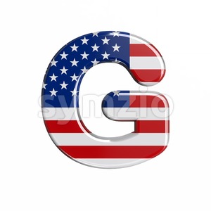 Upper-case USA character G - Capital 3d font Stock Photo