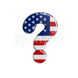 american interrogation point - 3d sign Stock Photo