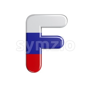 Russia letter F - Upper-case 3d font Stock Photo