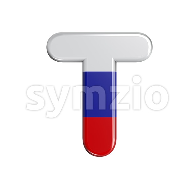 russian character T - Uppercase 3d letter Stock Photo
