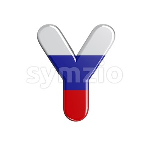 Upper-case Russia font Y - Capital 3d character Stock Photo