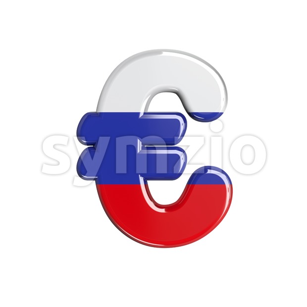Russian euro currency sign