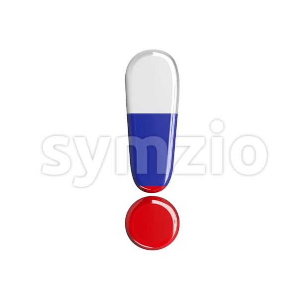 Russian exclamation point - 3d symbol Stock Photo