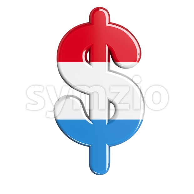 Luxembourg dollar currency sign - 3d money symbol Stock Photo