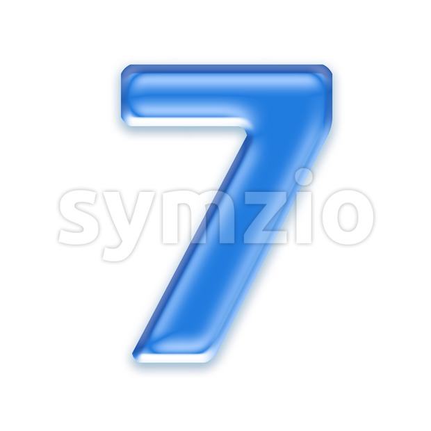 blue jelly number 7 - 3d digit Stock Photo