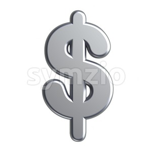 metal dollar currency sign - 3d money symbol Stock Photo
