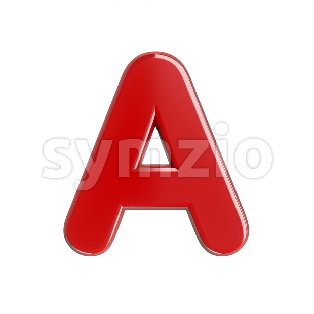 red letter A - Capital 3d character Stock Photo