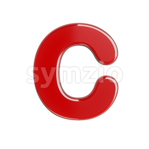 3d red font C - Capital 3d letter Stock Photo