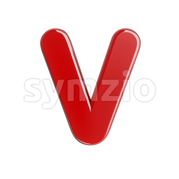 Capital red letter V