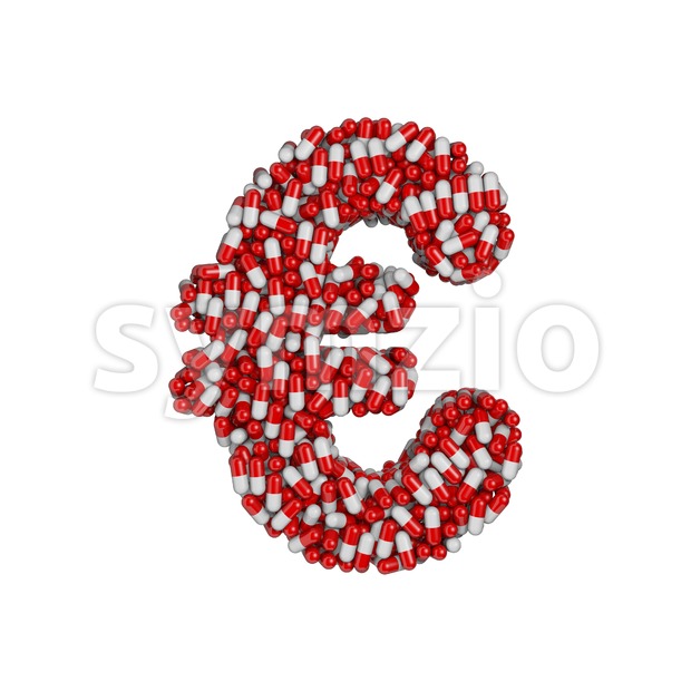 pills euro currency sign - 3d business symbol Stock Photo