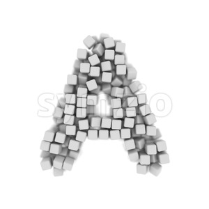 cube letter A - Capital 3d character Stock Photo