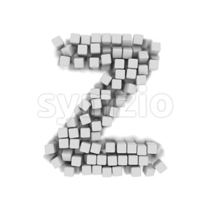 3d cube letter Z - Upper-case 3d font Stock Photo