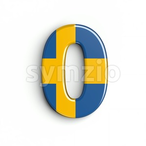 sweden number 0 - 3d digit Stock Photo