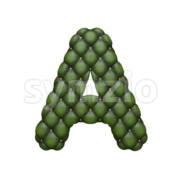 sofa letter A - Capital 3d character Stock Photo